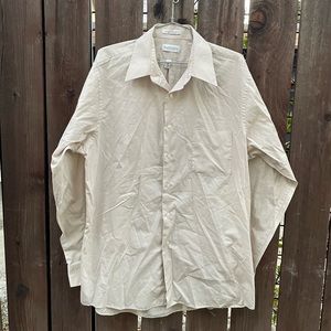 VAN HEUSEN | Mens Cream Long Sleeve Dress Shirt